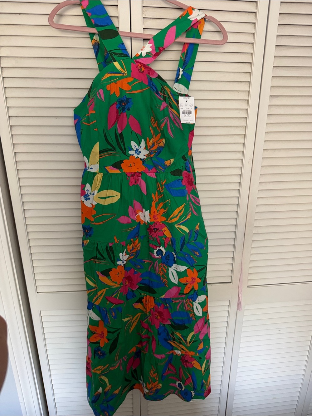 Womens Floral Green Sundress One-Piece